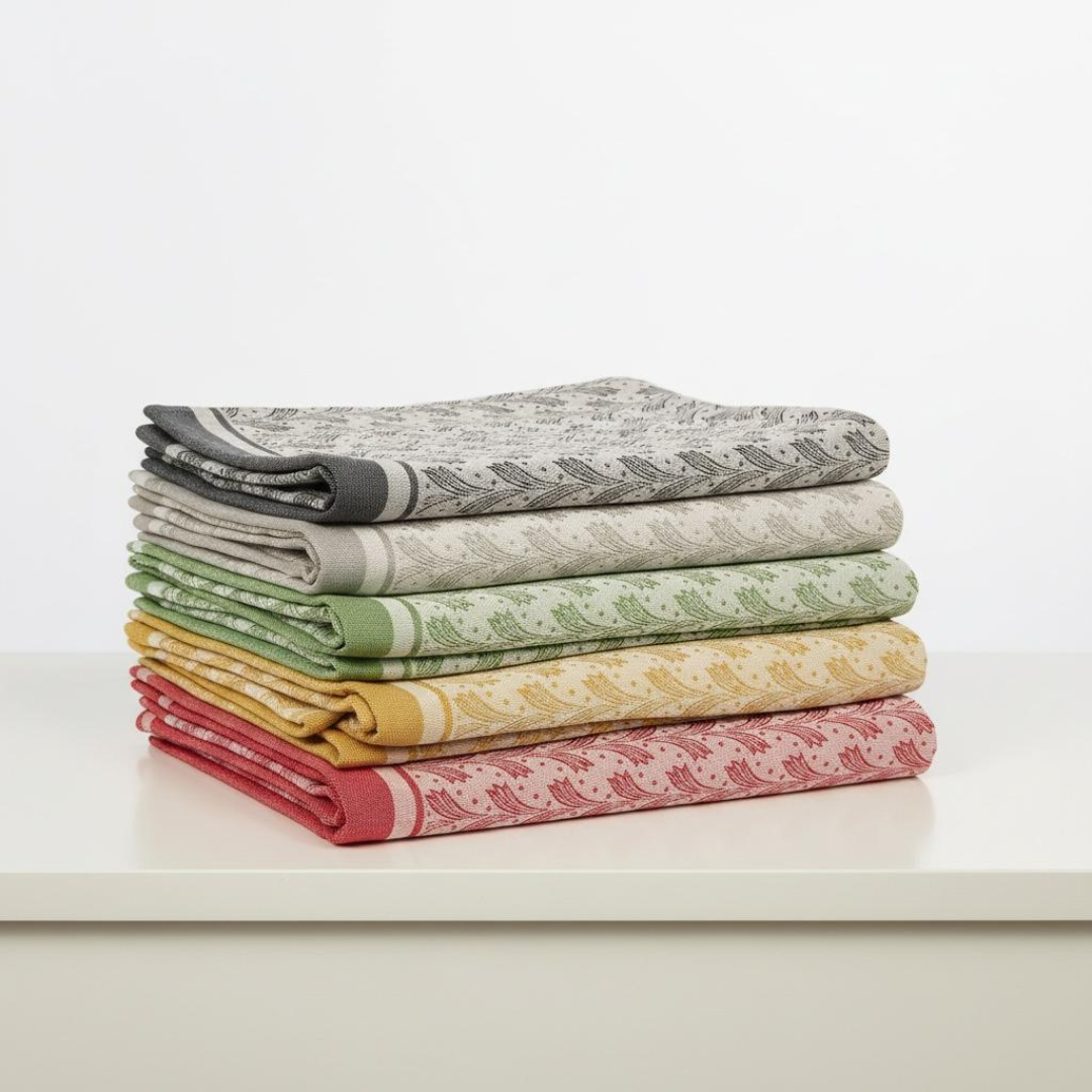 Grifo Mixed Linen Background Tea Towel