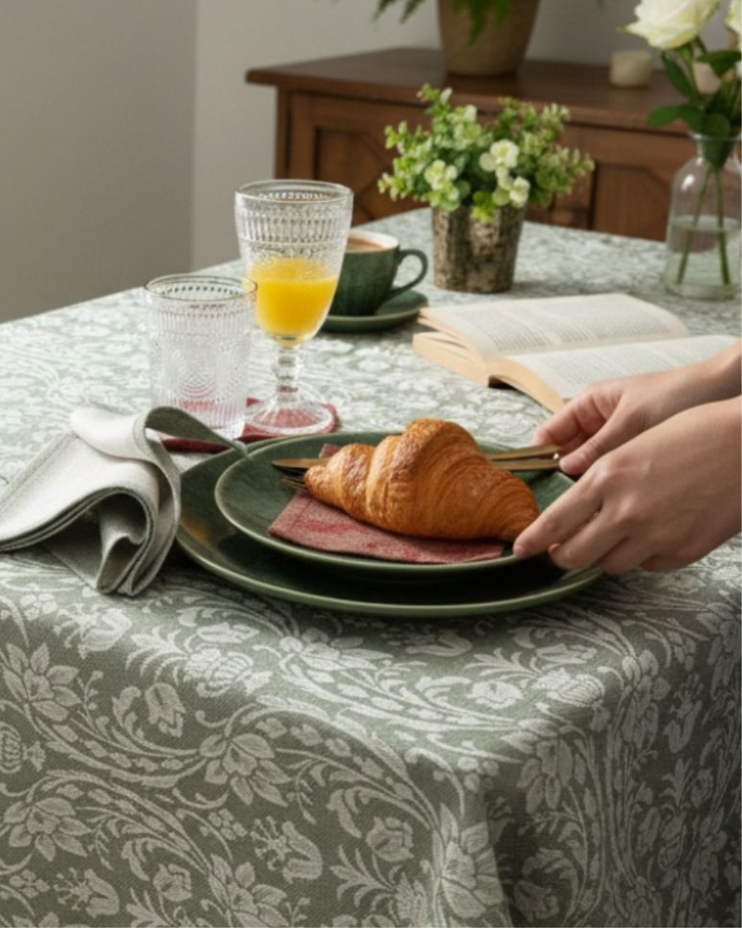 TABLECLOTH AMPHORA LINEN BLEND