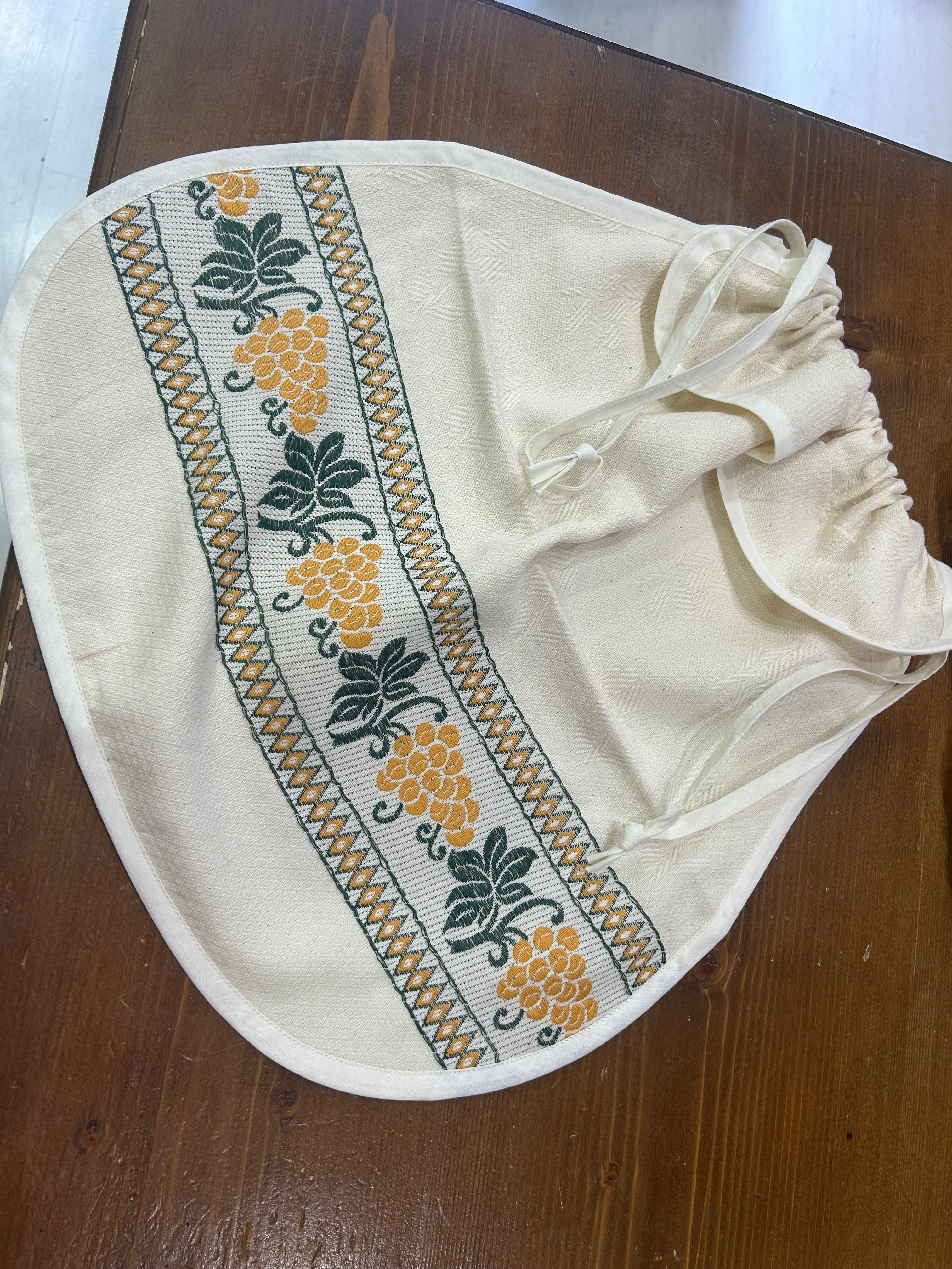 Sacco Porta Pane Uva Puro Cotone