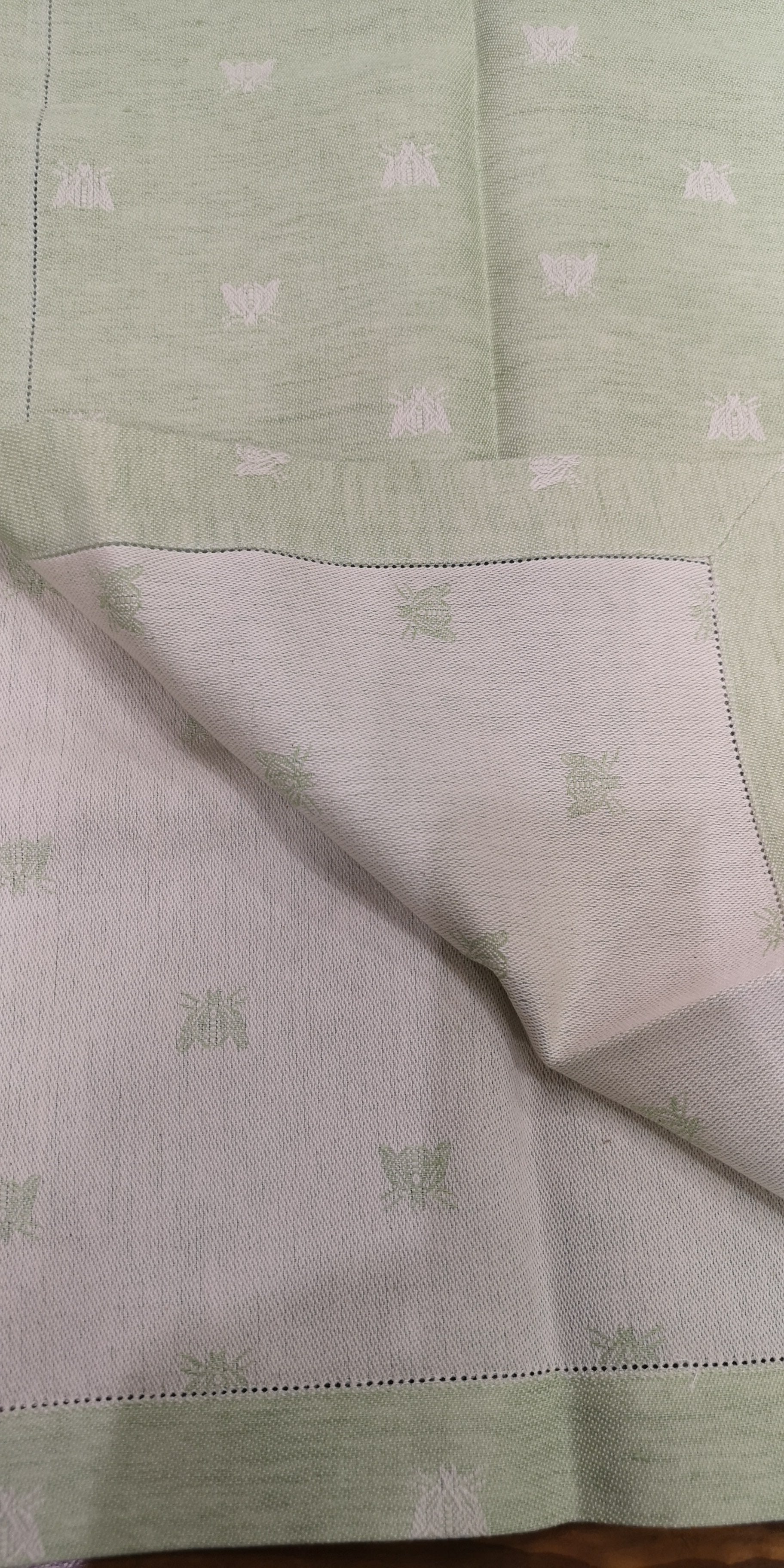 TABLECLOTH BEES LINEN BLEND