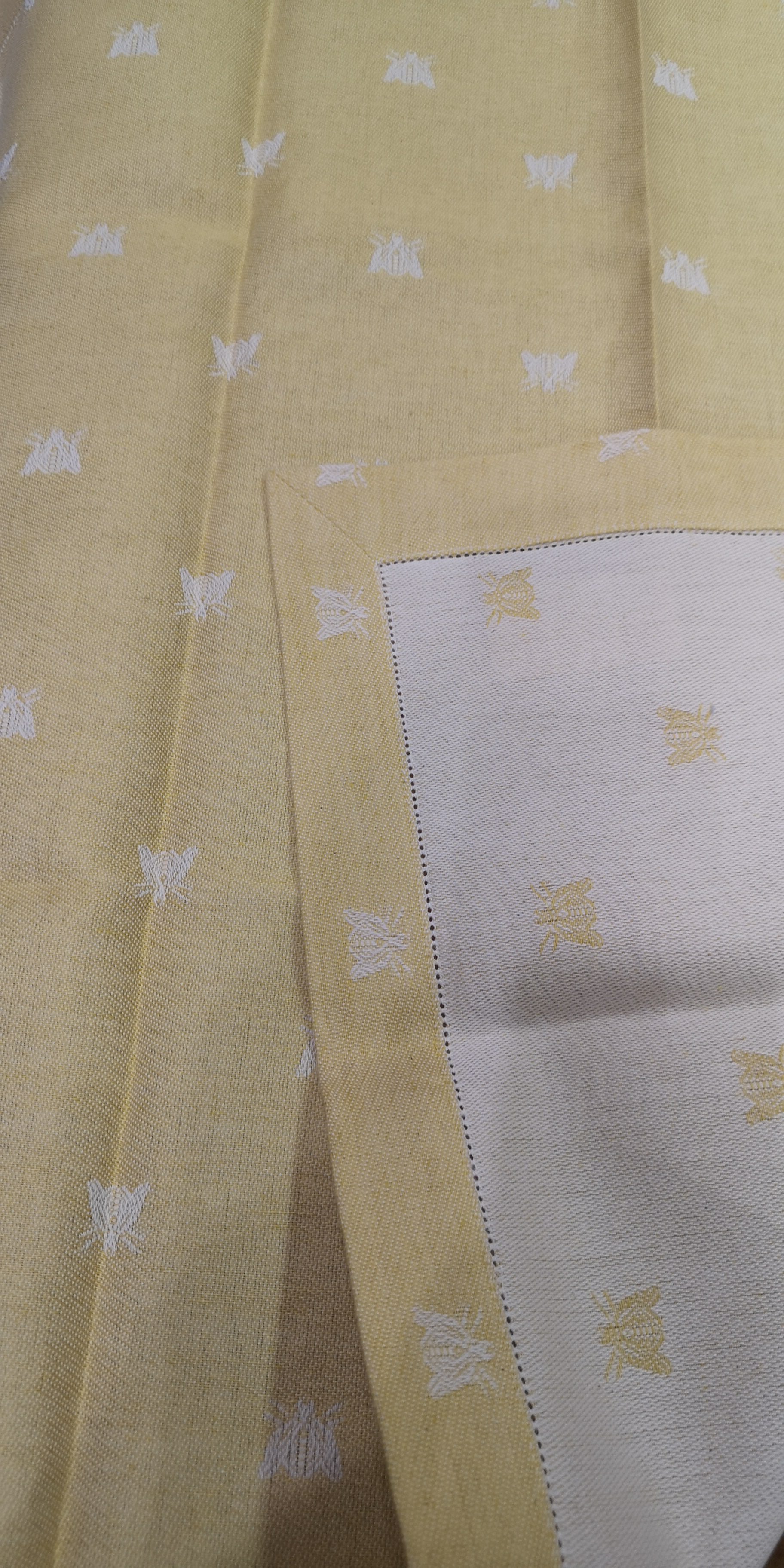 TABLECLOTH BEES LINEN BLEND