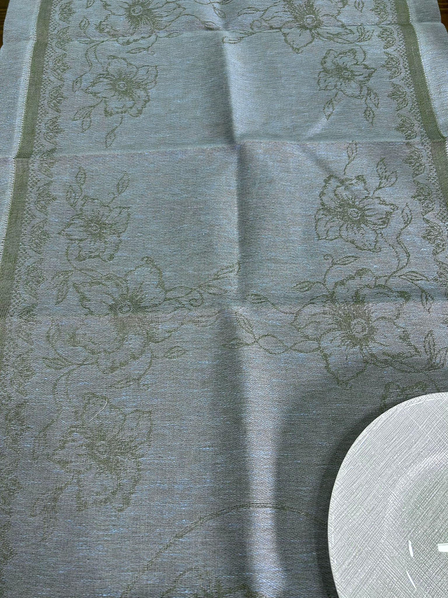 RUNNER GENZIAN RUSTIC PURE LINEN