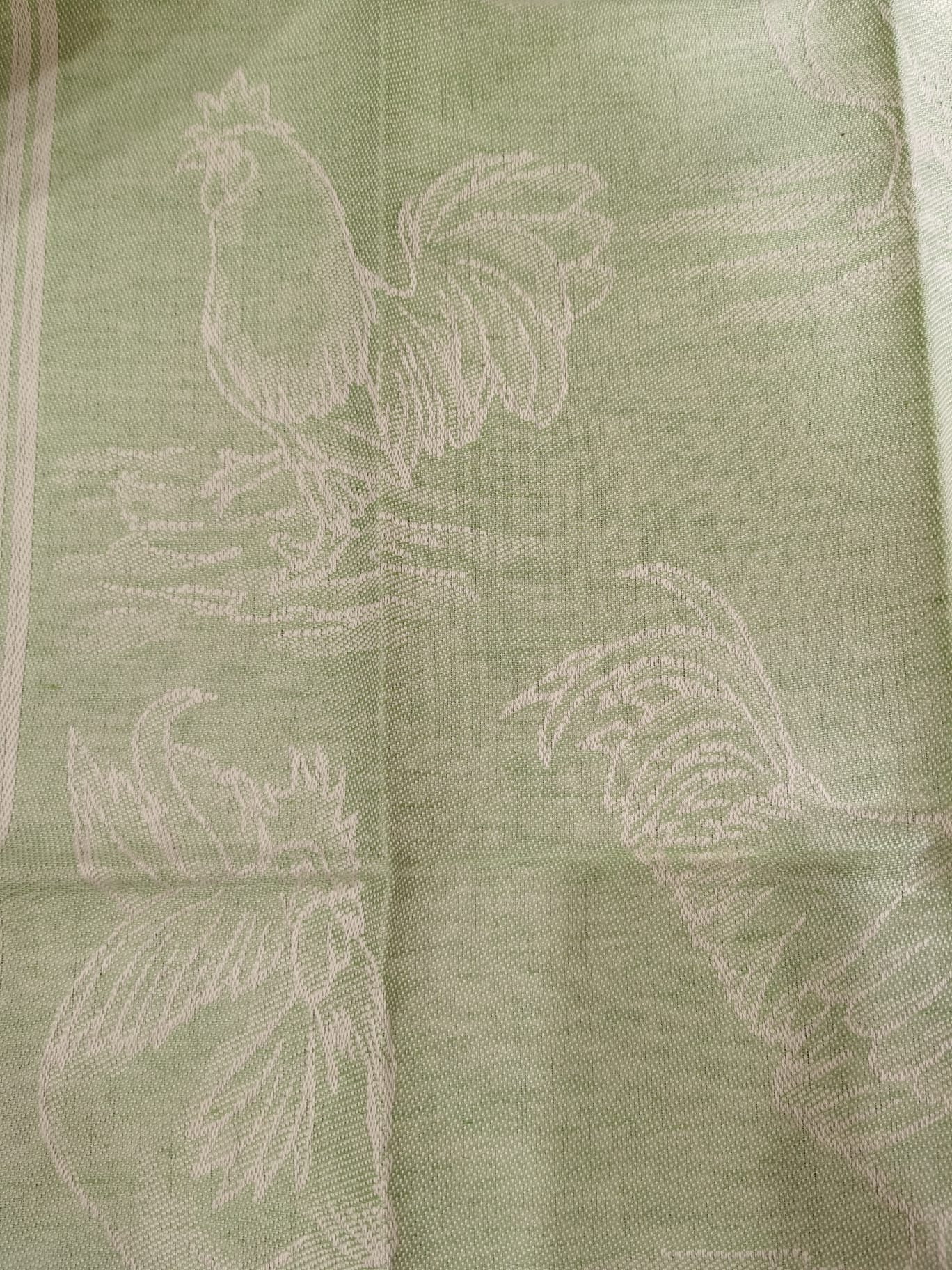 COCKERELS TEA TOWEL LINEN BLEND